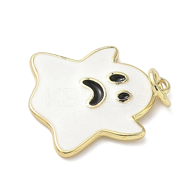 Halloween Theme Brass Enamel Pendants KK-L248-01G-05-1