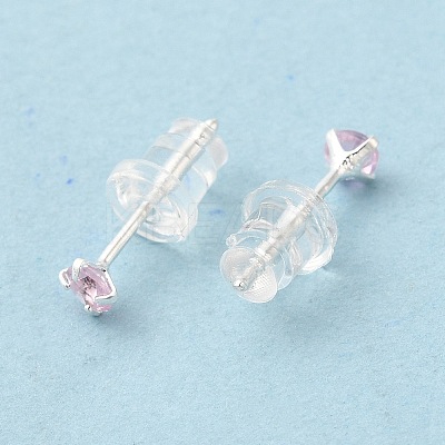 Cubic Zirconia Diamond Stud Earrings LS-STER-M105-01A-S-1
