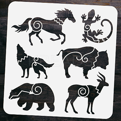 PET Hollow Out Drawing Painting Stencils DIY-WH0391-0303-1