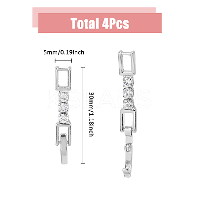 4Pcs Brass Extender Chain FIND-FH0009-25A-1