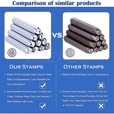 Iron Metal Stamps AJEW-BC0005-22-1