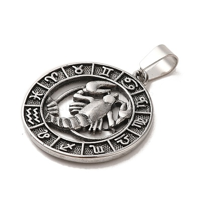 304 Stainless Steel Pendants STAS-C084-01F-AS-1
