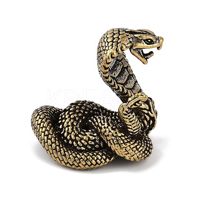 Brass 3D Animal Figurines KK-C073-06D-AG-1