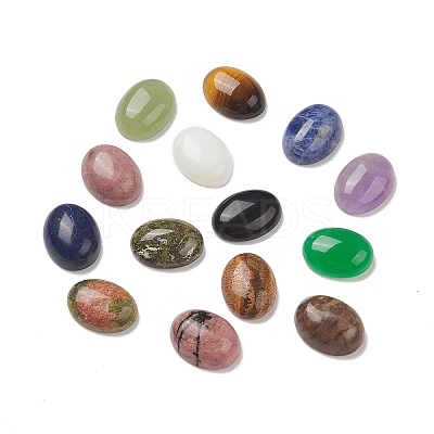Natural & Synthetic Mixed Gemstone Cabochons G-M396-04-1-1