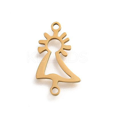 201 Stainless Steel Laser Cut Connector Charms STAS-R132-11G-1