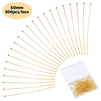 300Pcs Brass Ball Head pins KK-YW0002-27-1
