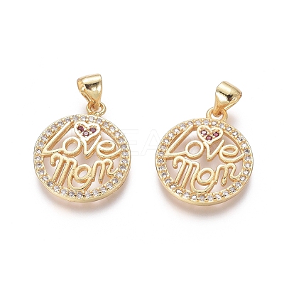 Golden Plated Brass Pendants ZIRC-L087-005G-1