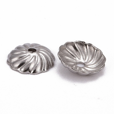 Tarnish Resistant Flower 304 Stainless Steel Bead Caps STAS-R083-13-1