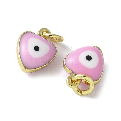 Brass Enamel Charms KK-S518-03J-G-1