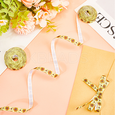 Polyester Bees Printed Grosgrain Ribbons SRIB-WH20020-018A-1