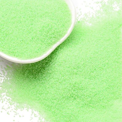 Luminous Glow in the Dark Transparent Mini Glass Round Beads GLAA-F124-A06-1
