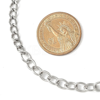 304 Stainless Steel Curb Chain Cable Chain Necklaces NJEW-JN05577-1