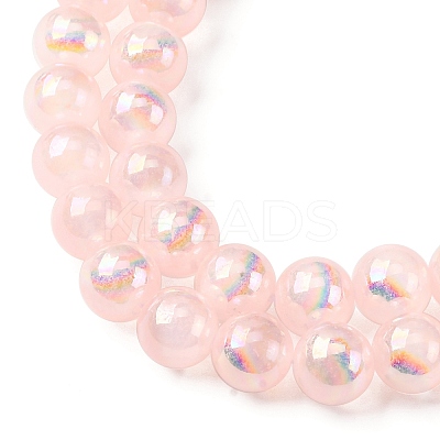Plating Natural Selenite Beads Strands G-G120-A01-03-02-1