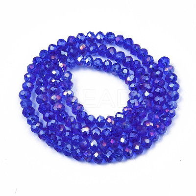 Electroplate Glass Beads Strands EGLA-A034-T8mm-B27-1