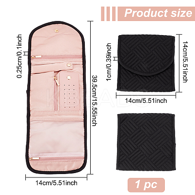 Foldable Brocade & Polyester Fabric Jewelry Storage Bags ABAG-WH0048-01-1