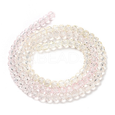 Transparent Painted Glass Beads Strands X1-DGLA-A034-T4mm-A25-1