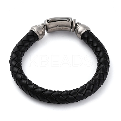 Leather Braided Cord Bracelets AJEW-Q003-01A-1