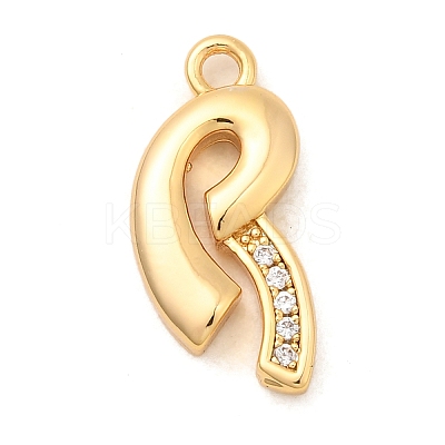 Brass Micro Pave Cubic Zirconia Pendants KK-C117-12G-R-1