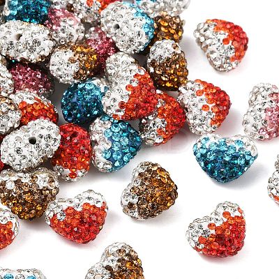 Gradient Color Polymer Clay Grade A Rhinestone Beads RB-A049-M-1