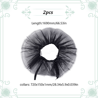 Detachable Fibre Lady's Embroidered Collars AJEW-WH0248-632B-1