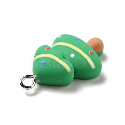 Christmas Opaque Resin Pendants RESI-G043-A05-1