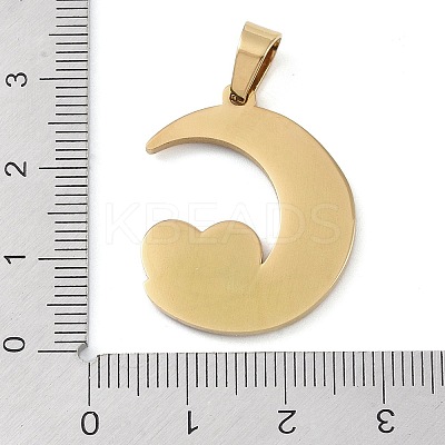 Ion Plating(IP) 304 Stainless Steel Enamel Rhinestone Pendants STAS-Q325-04B-G-1