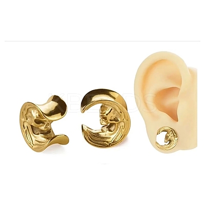 Brass Ear Gauges Flesh Tunnels Plugs EJEW-P293-04A-G-1