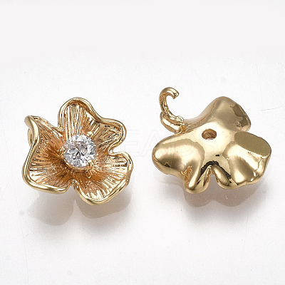 Brass Cubic Zirconia Charms LS-KK-S348-261-1