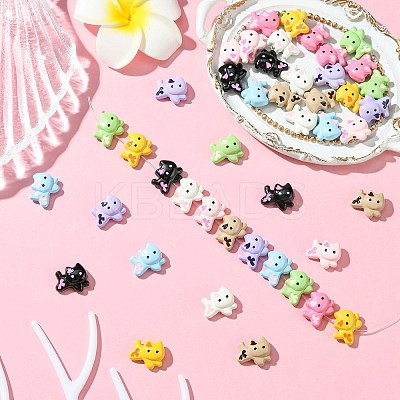 45Pcs 9 Colors Baking Paint Zinc Alloy Beads FIND-CJ0003-97-1