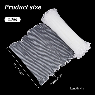 Wrinkled Wavy Polyester Flower Bouquets Wrapping Packaging FIND-WH0110-752-1