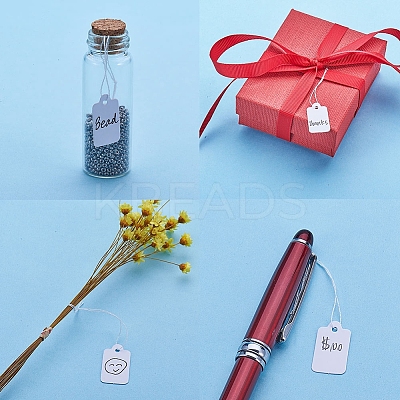 White Rectangle Jewelry Price Tags TOOL-C003-02-1