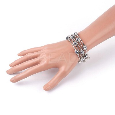 Electroplate Glass Wrap Bracelets BJEW-JB04018-01-1