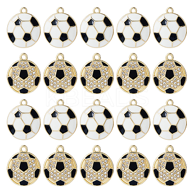 24Pcs 2 Styles Alloy Enamel Pendants ENAM-HY0001-57-1