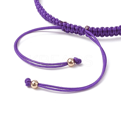 Adjustable Tube Natural Gemstone Braided Bracelets for Women BJEW-JB11006-02-1