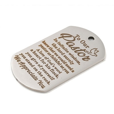 Non-Tarnish 201 Stainless Steel Pendants STAS-L079-08P-1