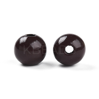 Painted Natural Wood Beads WOOD-A018-16mm-08-1