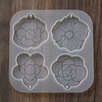 Camellia Rose Pendant Silicone Molds SIL-B074-03-1