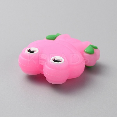 Frog Luminous Food Grade Eco-Friendly Silicone Beads LS-SIL-WH0003-12I-1