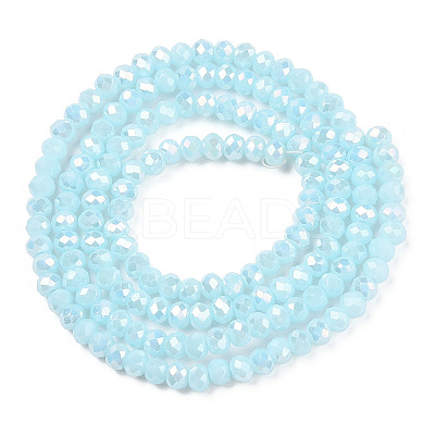 Electroplate Glass Beads Strands EGLA-A034-P2mm-B15-1