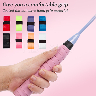 8 Bundles 8 Colors PU Leather Anti-slip Badminton Tennis Racket Grip Tape DIY-SP0005-45A-1