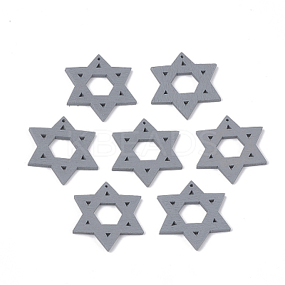 Spray Painted Wood Pendants LS-WOOD-T017-03A-1