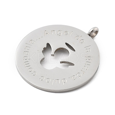 304 Stainless Steel Pendants STAS-F313-01P-1