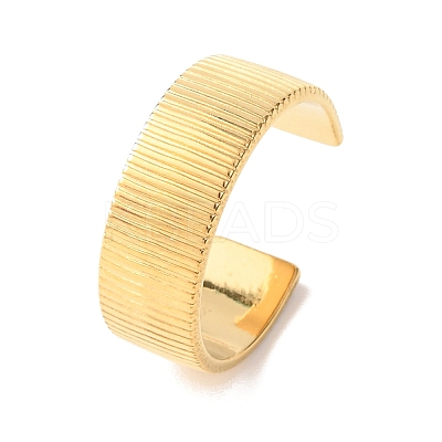 304 Stainless Steel Open Cuff Rings for Women RJEW-K309-31G-1