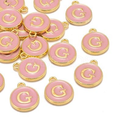 Golden Plated Alloy Enamel Charms X-ENAM-S118-07G-1