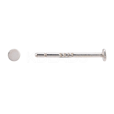 925 Sterling Silver Flat Pad Stud Earring Findings STER-K167-045A-S-1