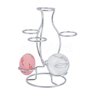 7-Slot Iron Easter Egg Display Stands ODIS-WH0058-21B-P-1