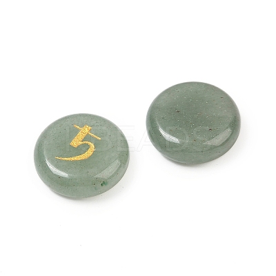 10Pcs 10 Styles Natural Green Aventurine Cabochons G-G193-03C-1