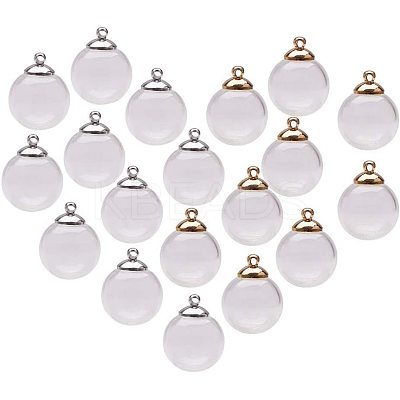 Round Handmade Blown Glass Globe Ball Bottles BLOW-PH0001-08-1