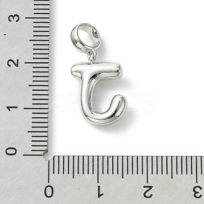 Rack Plating Brass with ABS Plastic Pearl European Dangle Charms KK-G501-02J-P-1