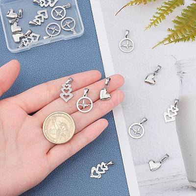 304 Stainless Steel Pendants STAS-UN0012-48-1